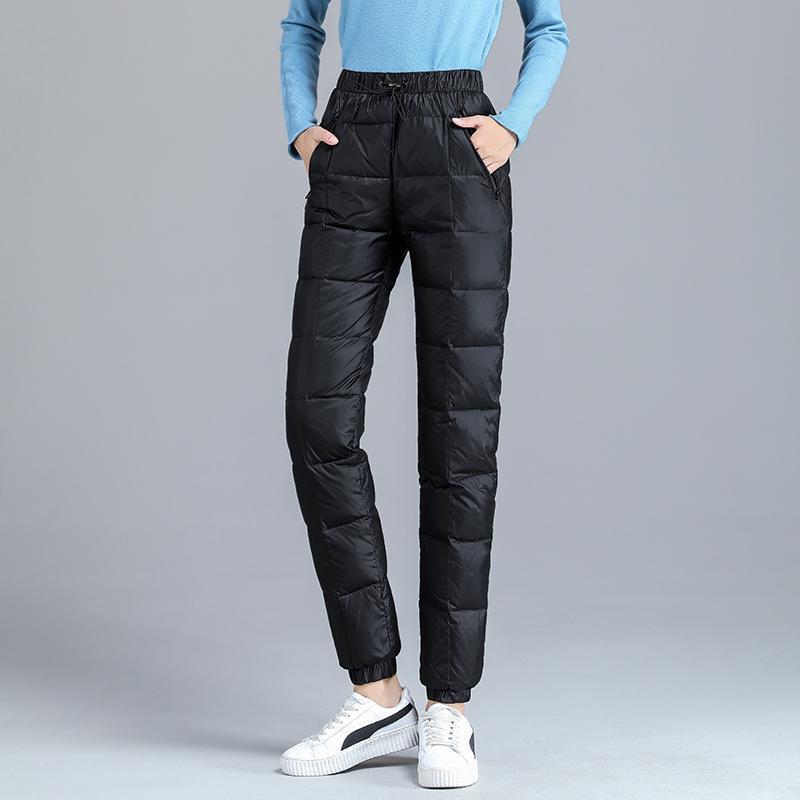 Down Cotton Women's Outwear Fashion Casual High Waist Slim Pants