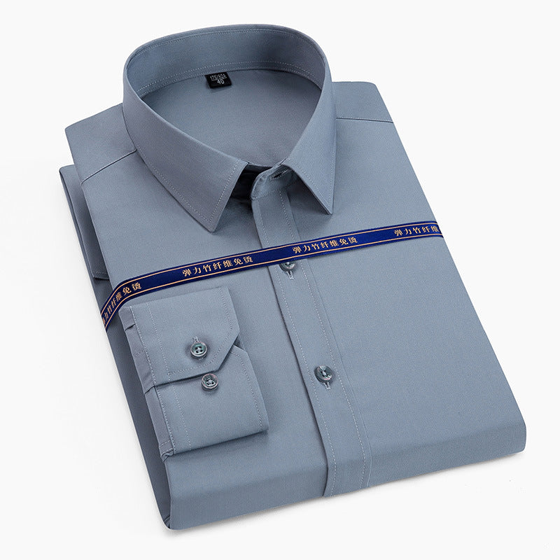 New Mens Long-sleeve Shirt Made From Bamboo Fiber