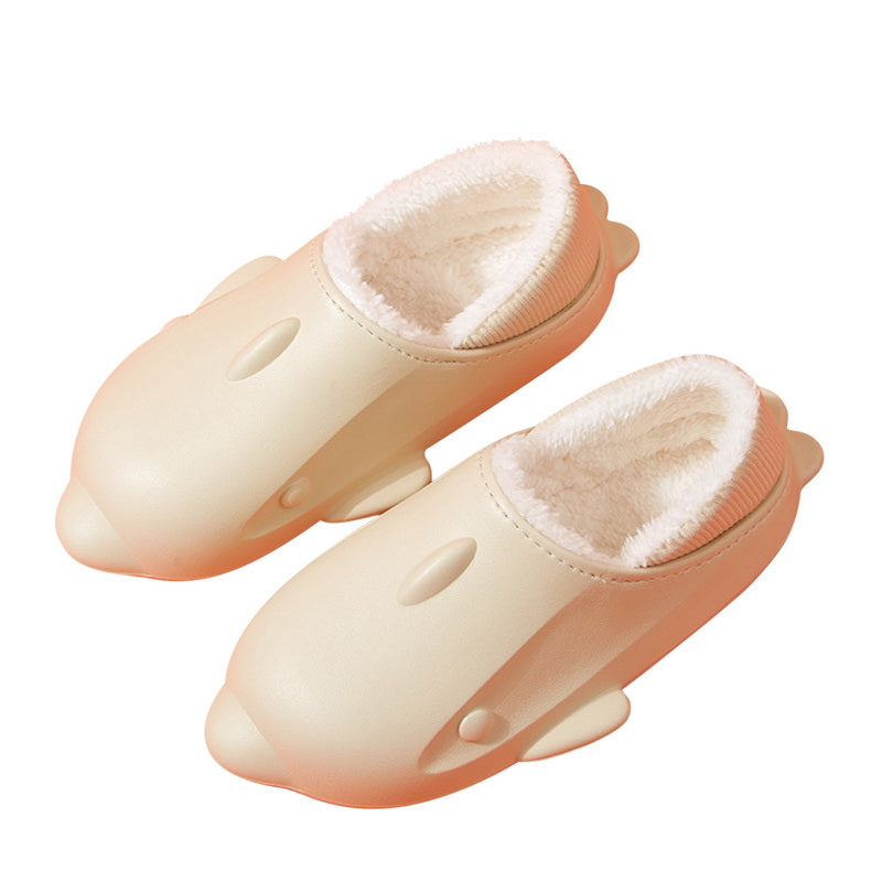 Shark Shape Slippers Home Unsiex Waterproof Platform Shoes Winter