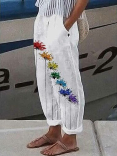 No Belt Loose Wide-leg Pants