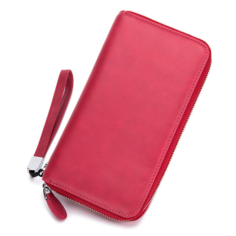 Leather Practical Foreign Trade Long Zipper Wallet