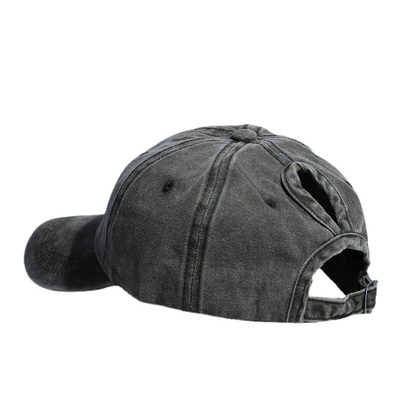 Washed Cotton Curved Brim Outdoor Sports Ladies Summer Sun Hat