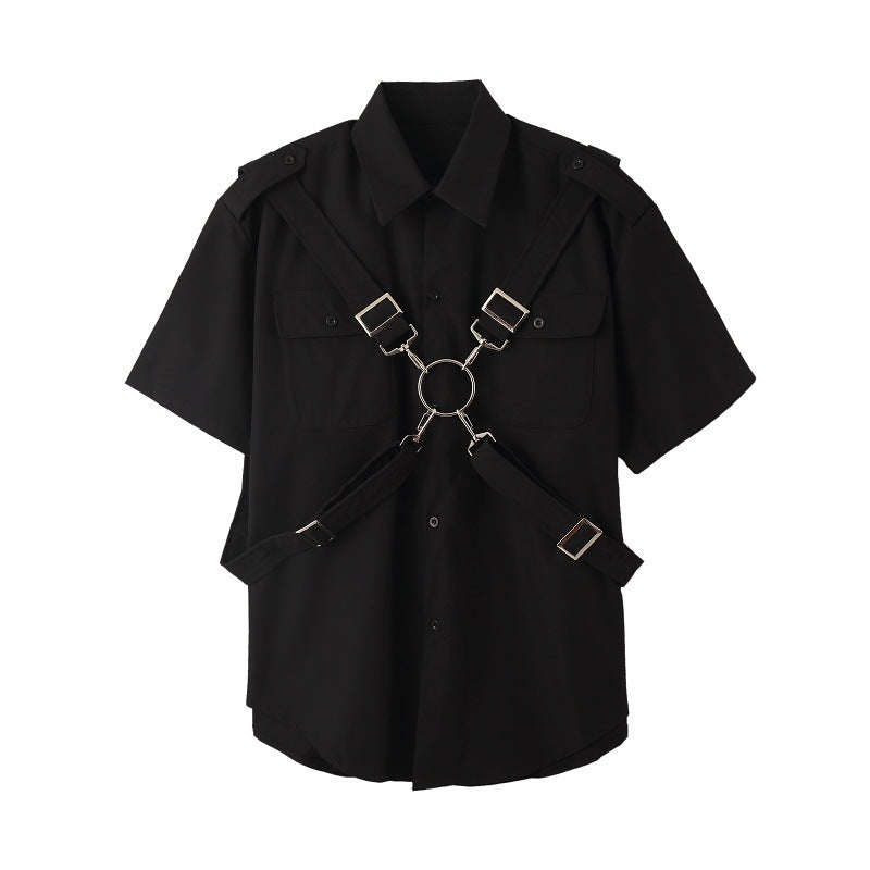 High Street Dark Short-sleeved Shirt