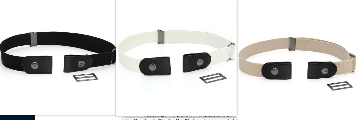 New Slim Elastic Invisible Belt Simple Lazy Belt Fat Elastic Leather
