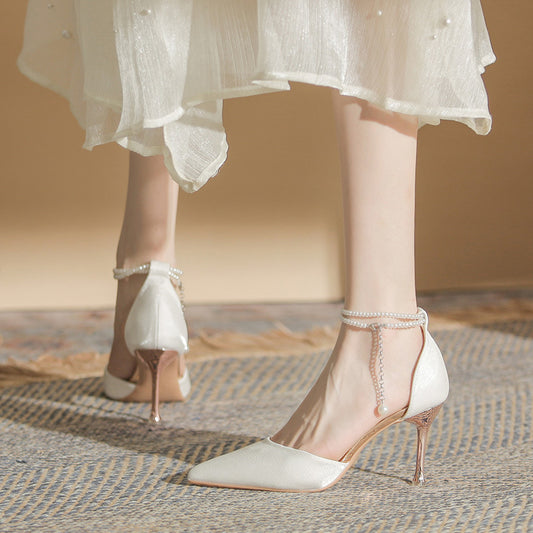 High Heels Stiletto Toe Box Buckle Sandals
