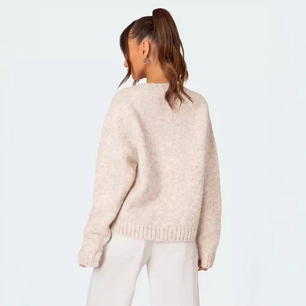 Koreansk stil Harajuku løs, afslappet og smuk sweater