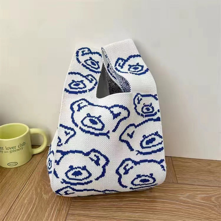 Fashion Outgoing Handbag Korean Woven Tote Bag