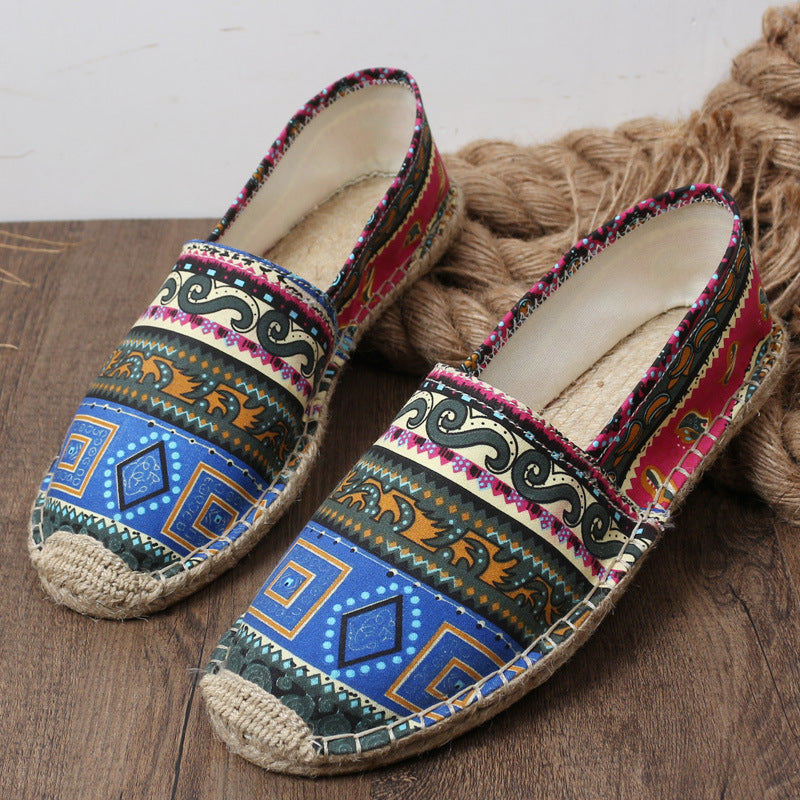 Men's Ethnic Linen Casual Fisherman Shoes