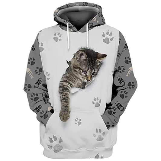 Europe And America Cat Dog And Cow Men's Casual 3d Digital Sweater