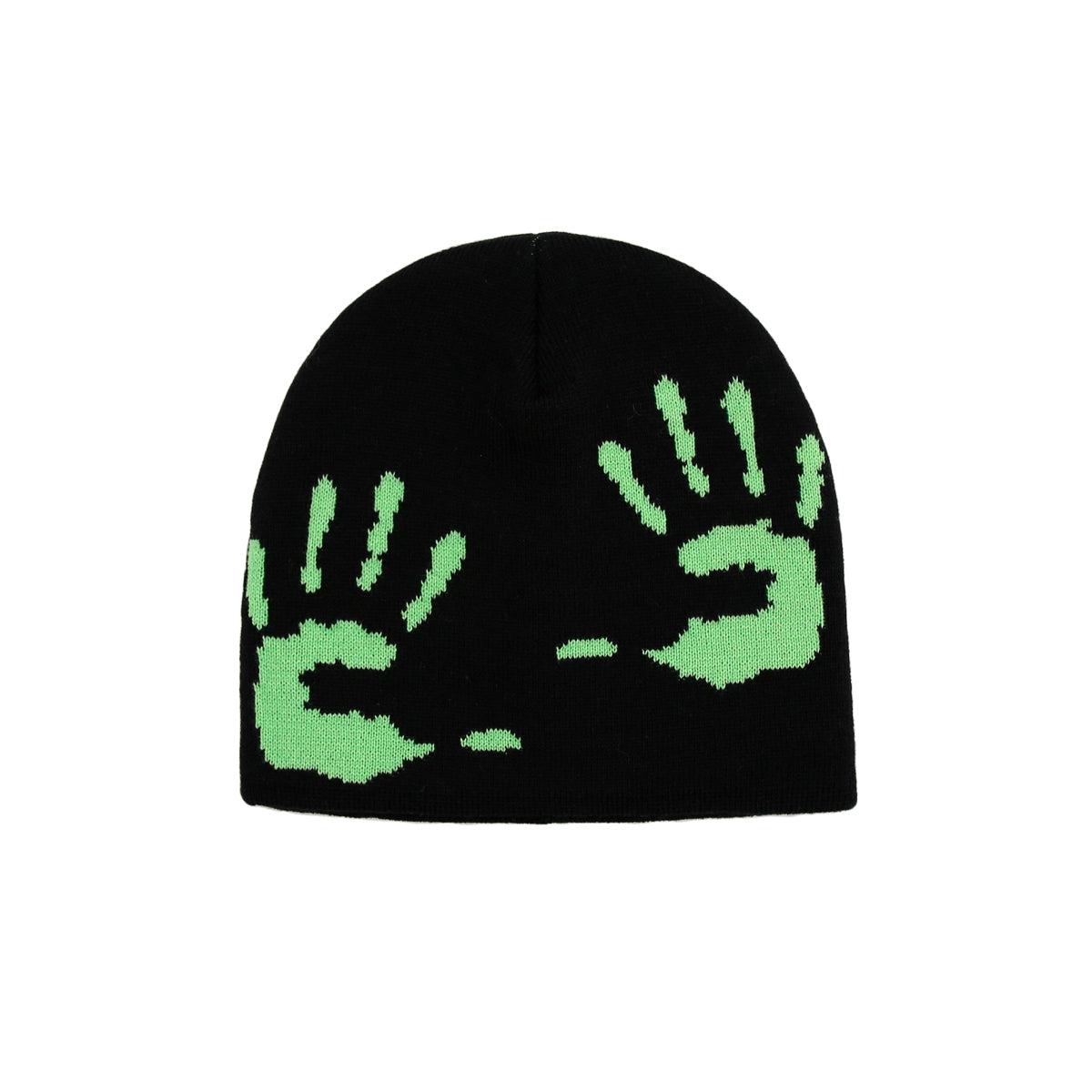Autumn And Winter Green Palm Earflaps Woolen Hat