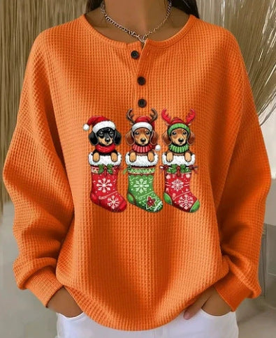 Dame Retro Afslappet Sweatshirt