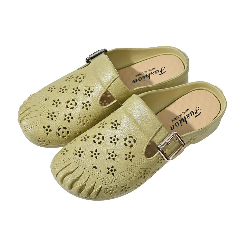 Slippers Semi-toe Box Home Women's Outer Platform Sandals