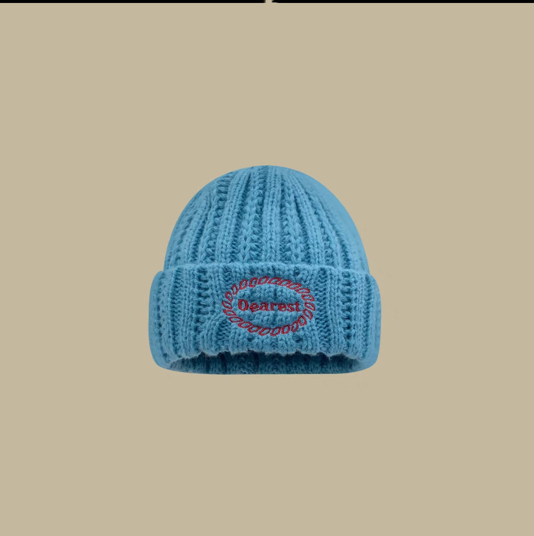 Women's Korean Letter Embroidery Wool Hat