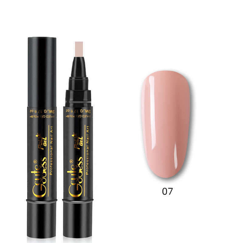 Nail Glue Pen 3 In 1   One-step Glue Phototherapy Plastic Nail Magnet Pen French Water Ripple Cat Eye Strong Magnet Pen DIY Manicure Tool Pen