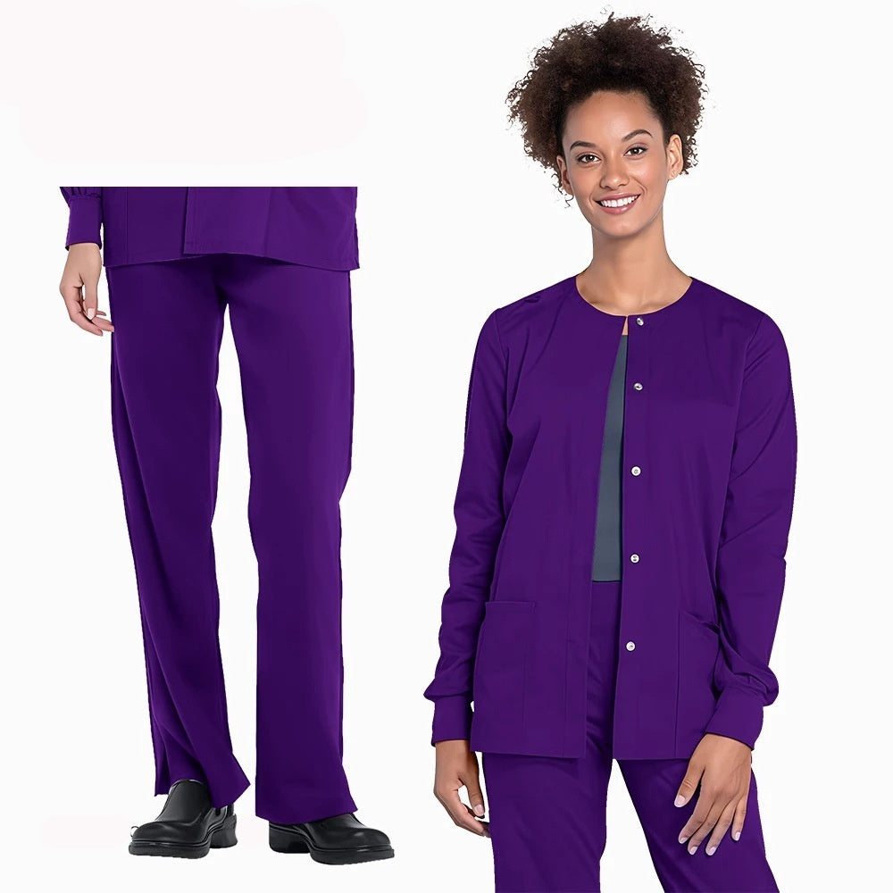 Womens Long-sleeve Top And Pants Two-piece Set