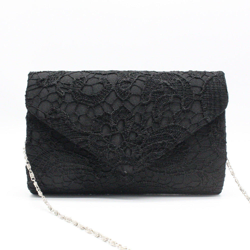 Convenient, Beautiful And Fashionable Lace Dinner Bag With Cover