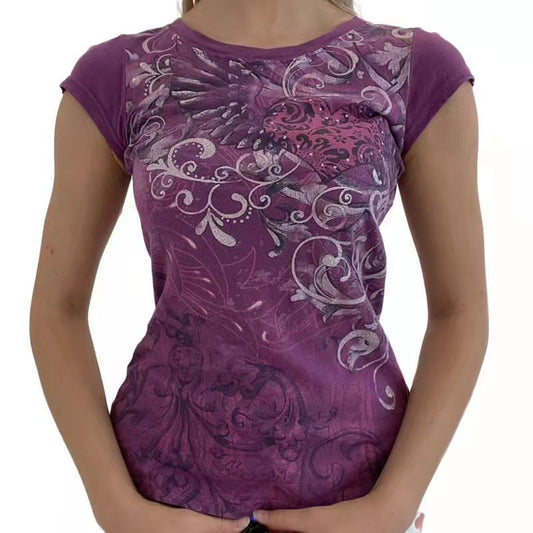 Women's New Printed Pullover T-shirt