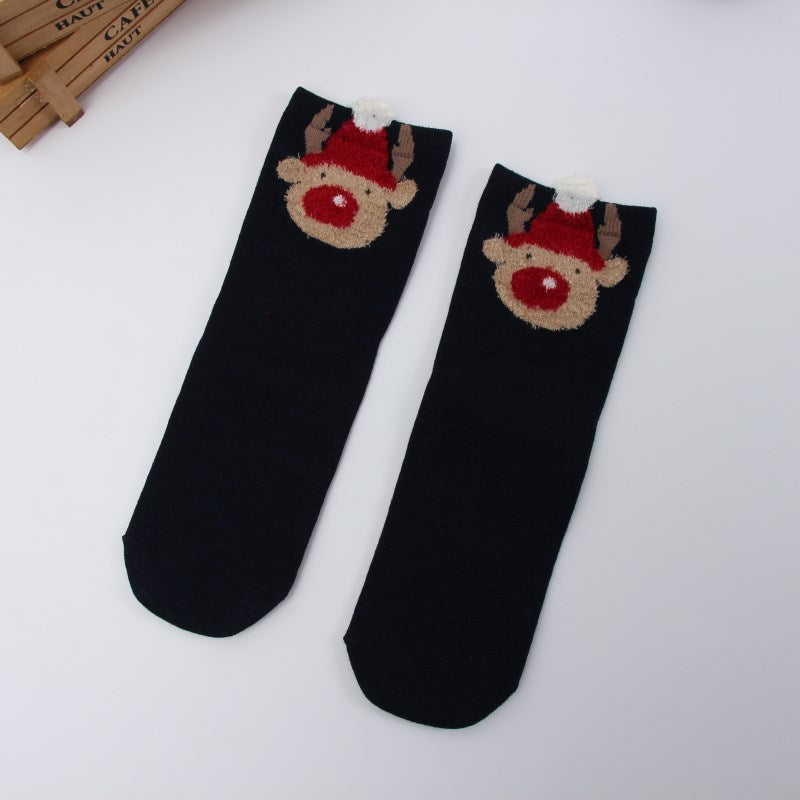 Colorful cotton red socks