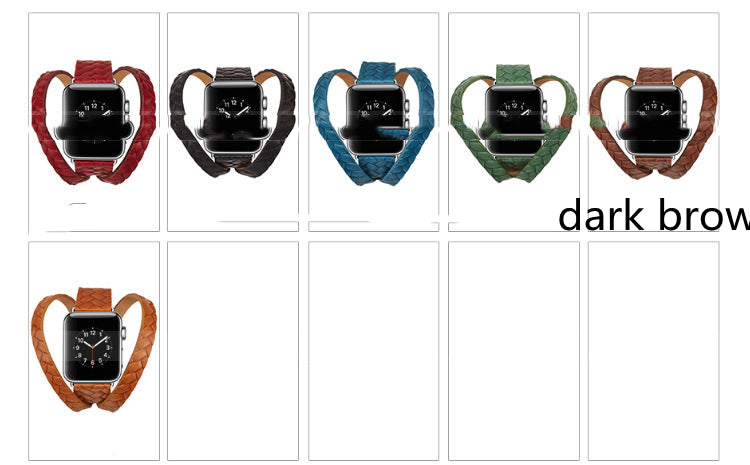 Watch Leather Leaf Pattern Breathable Personality Temperament