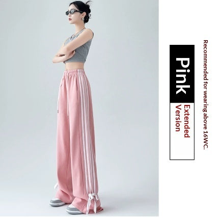 Bow-knot Sweatpants For Women High-waisted And Versatile