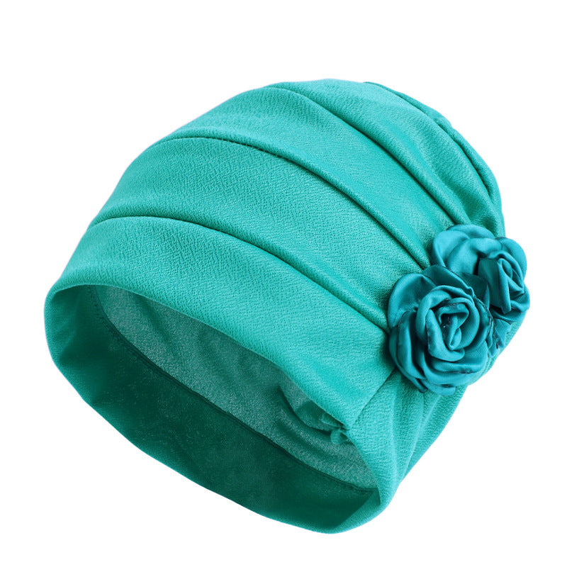 Ethnic Headscarf Chemotherapy Two Flower Headgear