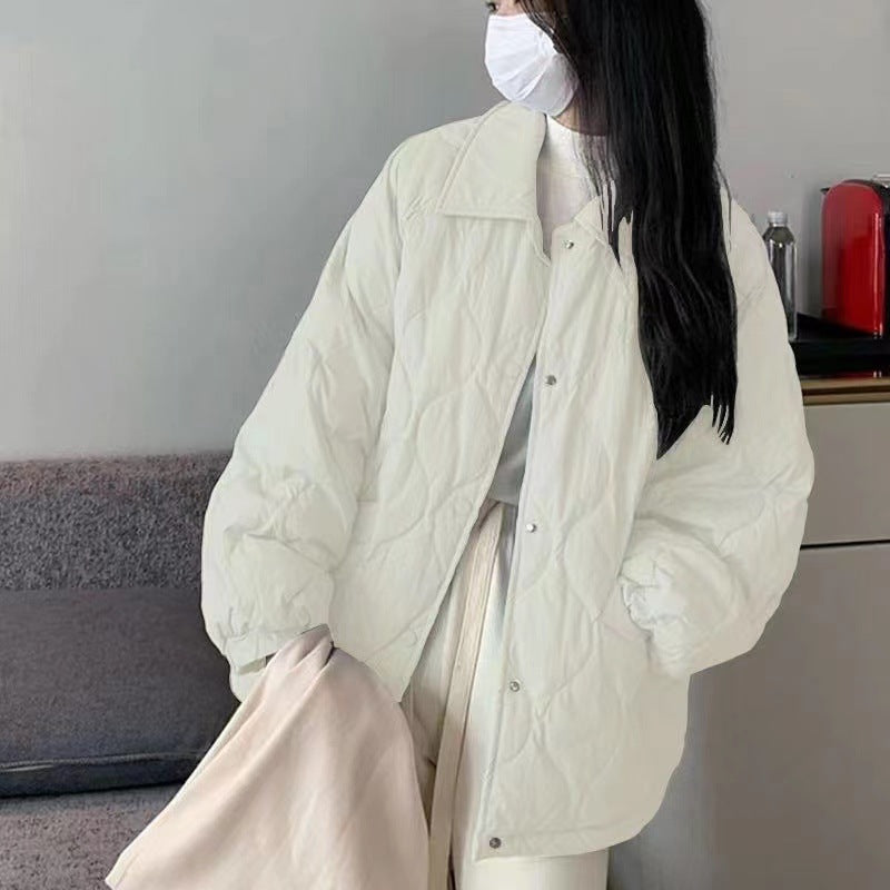 Loose Lapels Korean Short Cotton Coat