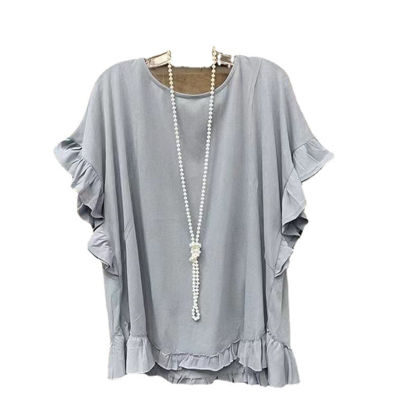 European And American Women's Pullover Round Neck Top T-shirt