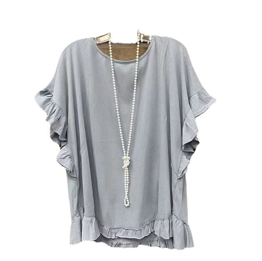 European And American Women's Pullover Round Neck Top T-shirt