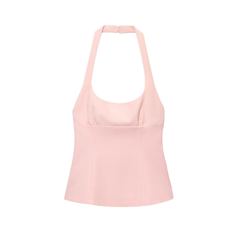 Summer New Women's Clothing Fashion Bowknot Halter Top