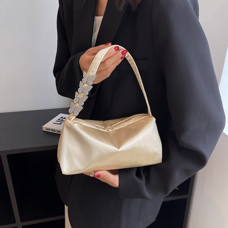 One-shoulder Cross-body Texture Portable Bag For Women