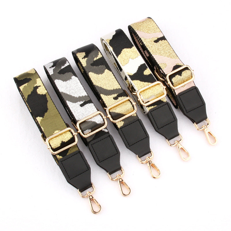 New Camouflage Webbing Thickened Wide Adjustable Bag Accessories