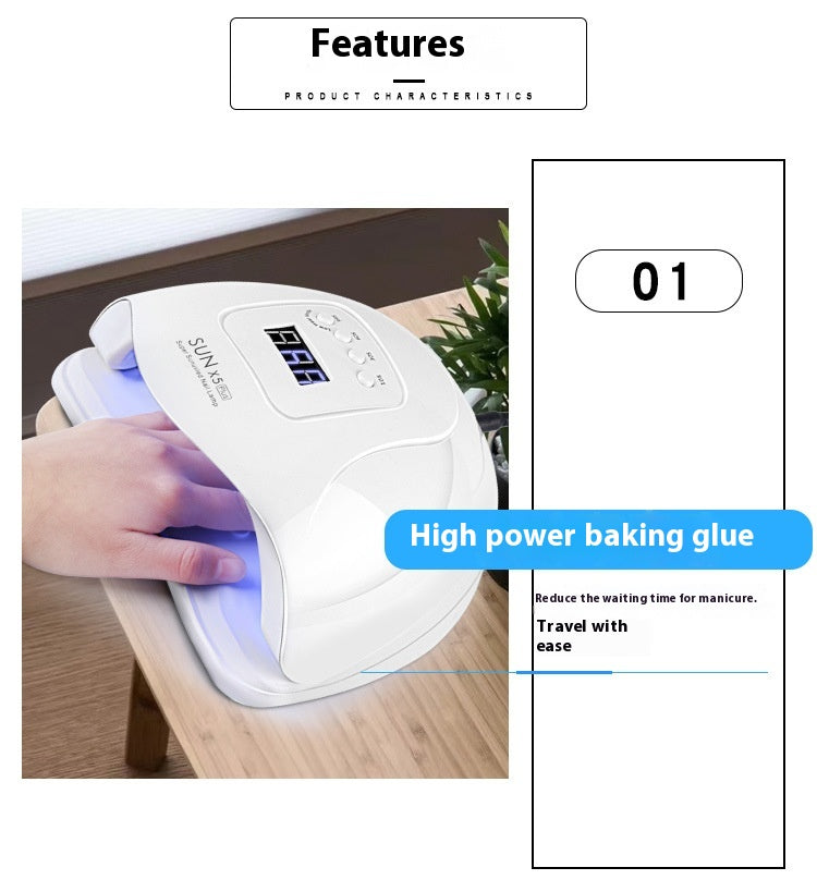 Large Space Double Light Source Quick-drying Wear Nail Dryer
