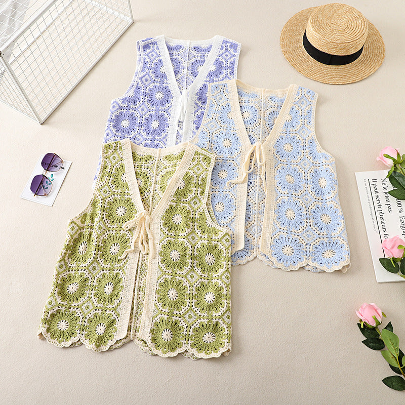 Beautiful Vest Top Shorts Colorful Suit