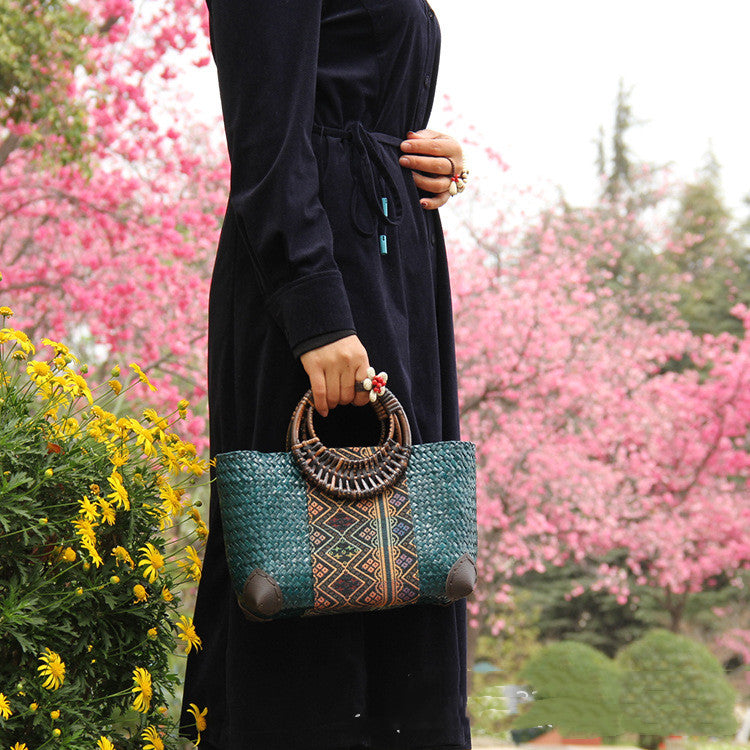 New Women's Leisure Holiday Rattan Bag