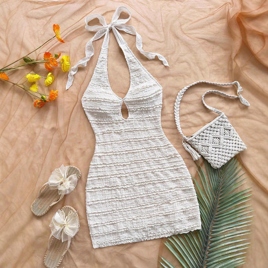 French-style Layered Ruffle Mini Dress For Women