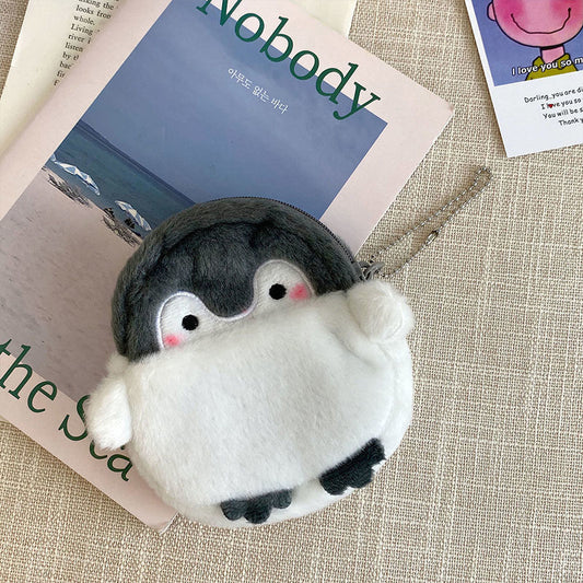 Cute Cartoon Penguin Plush Coin Purse Pendant