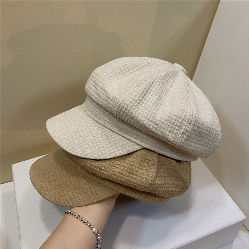 Women's Fashion Simple Solid Colour Octagonal Beret