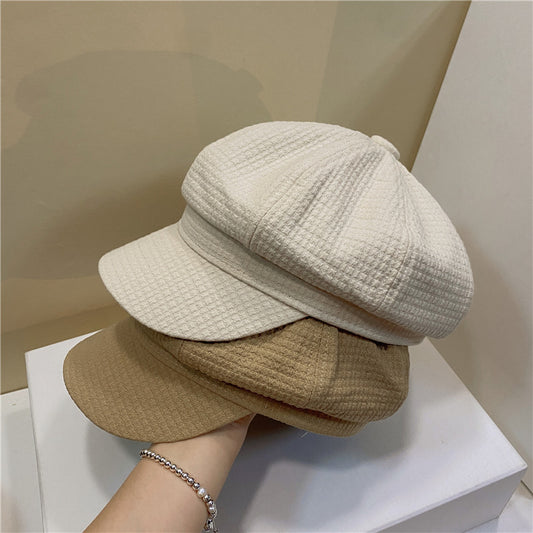 Women's Fashion Simple Solid Colour Octagonal Beret