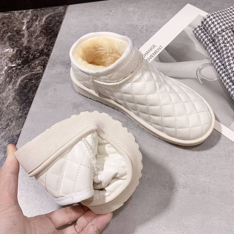 Korean Version Of All-match Flat Bread Shoes Plus Velvet Short Boots