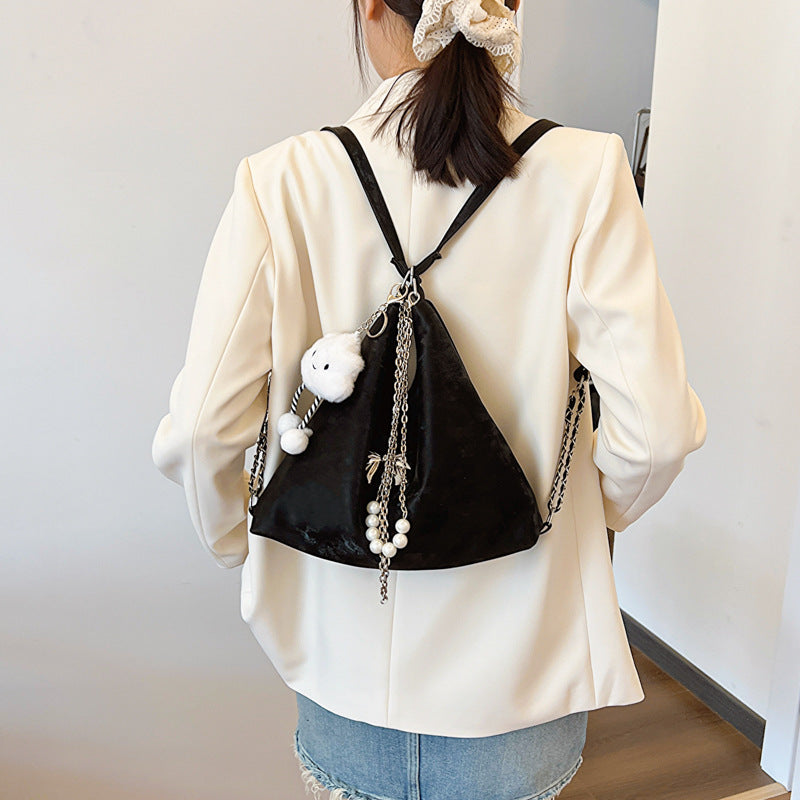Spring Fashion Skuldertaske med stor kapacitet i tekstureret design til kvinder