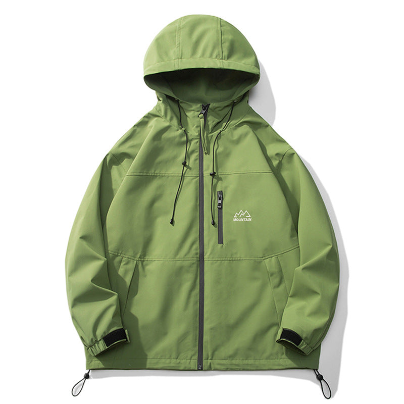 Solid Color Shell Jacket Men's Coat