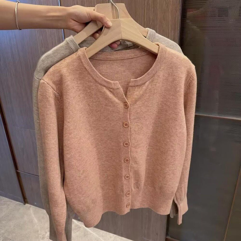 Gentle Pink Sweater Women's Soft Glutinous Skin-friendly Sweater