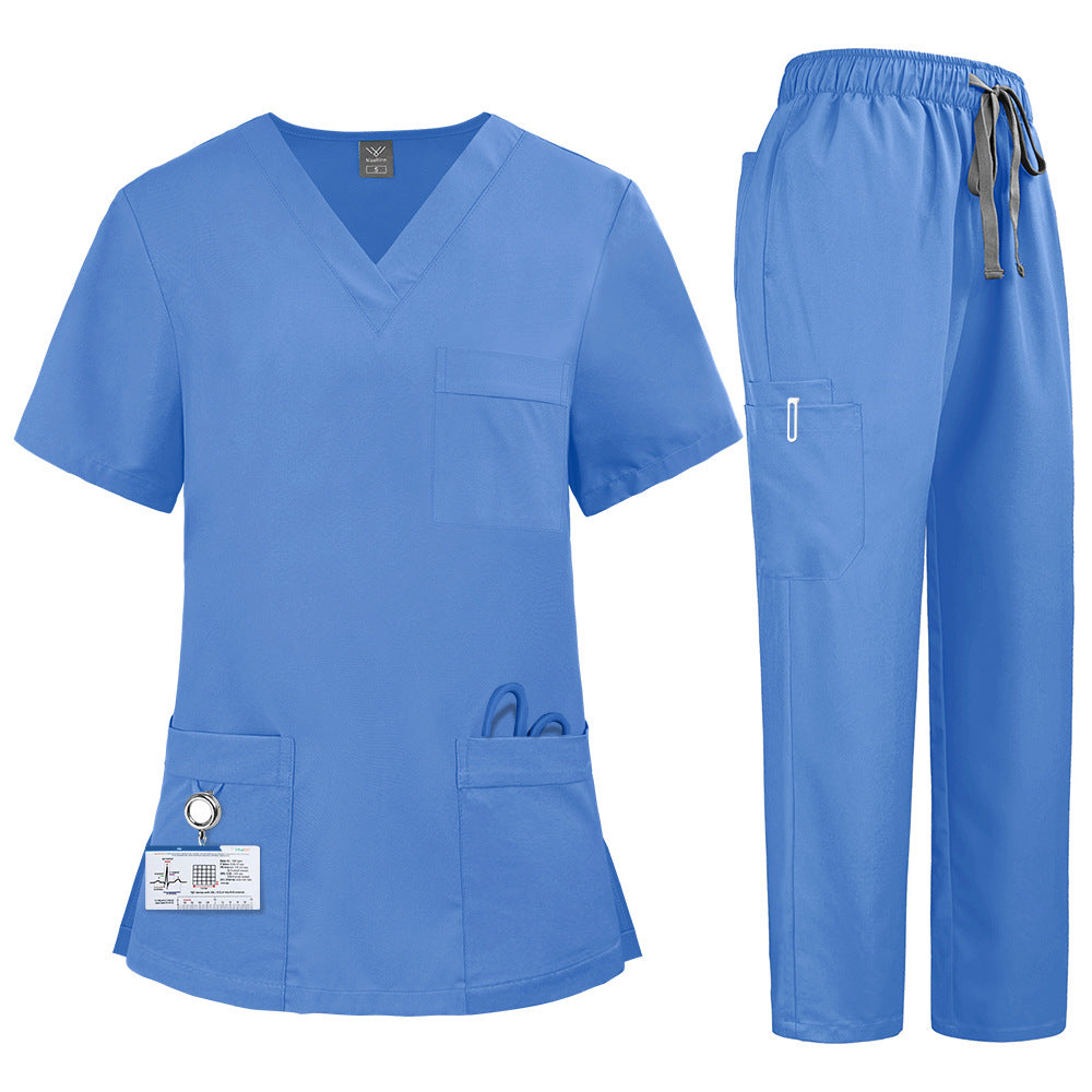 Women's Elastic Nurse Uniform Two-piece Set