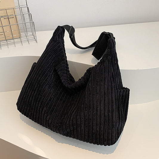 All-match Corduroy Canvas Bag Simple Commute Crossbody Bag