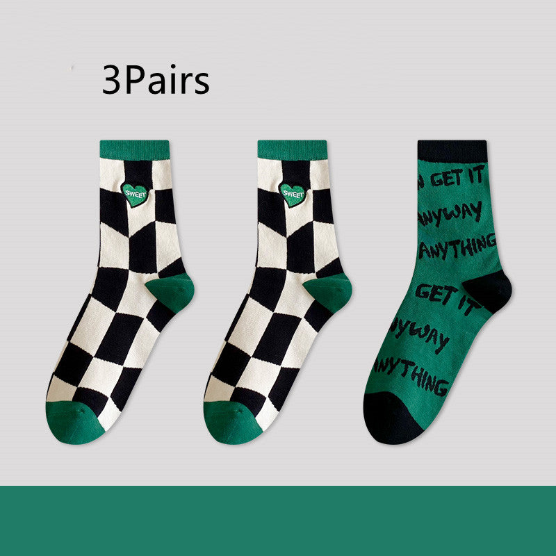 Green Women's Spring And Autumn Stockings