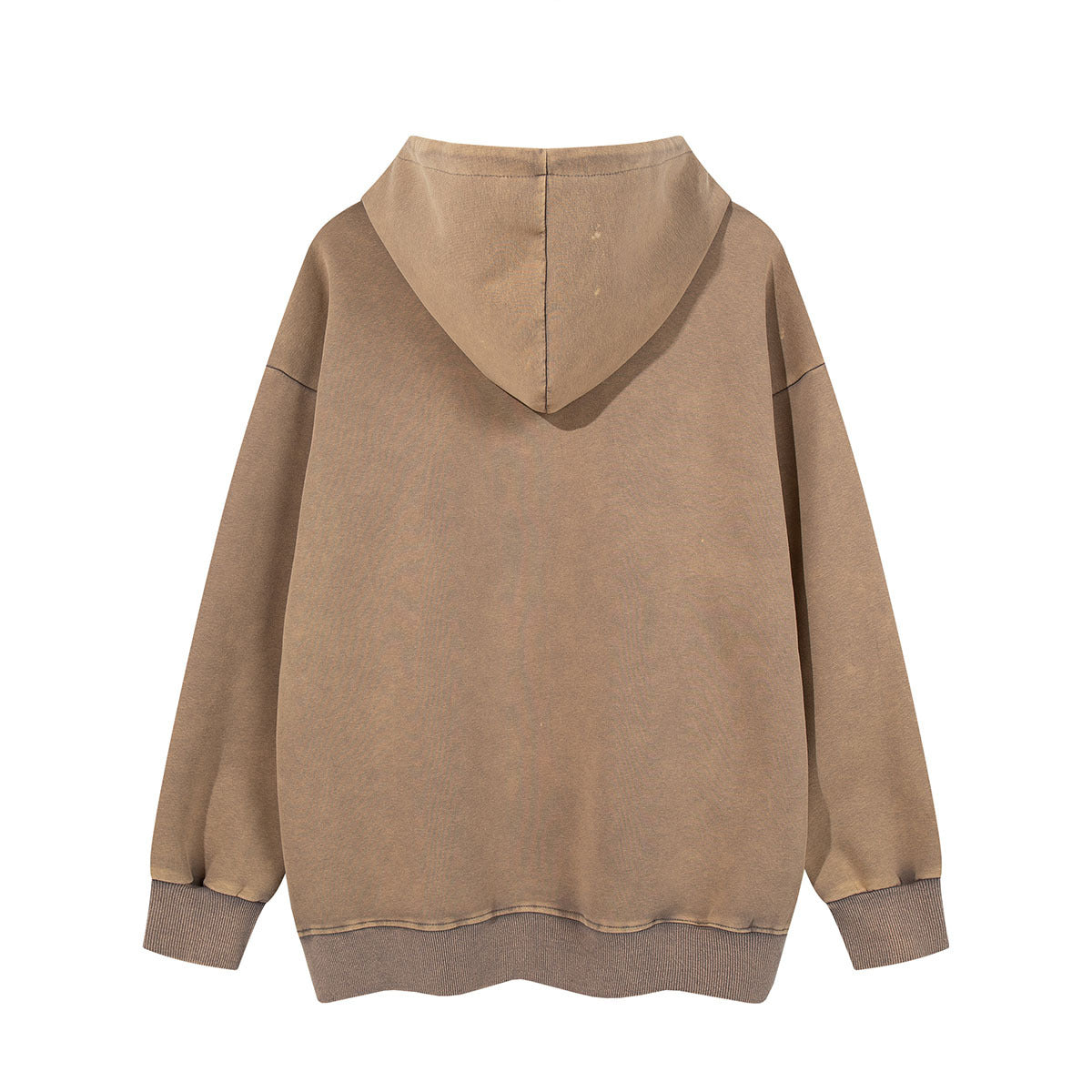 High Street American Retro Washed Patchwork Hoodie Tide