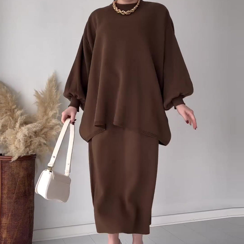 All-match Top Casual Lazy Skirt Suit