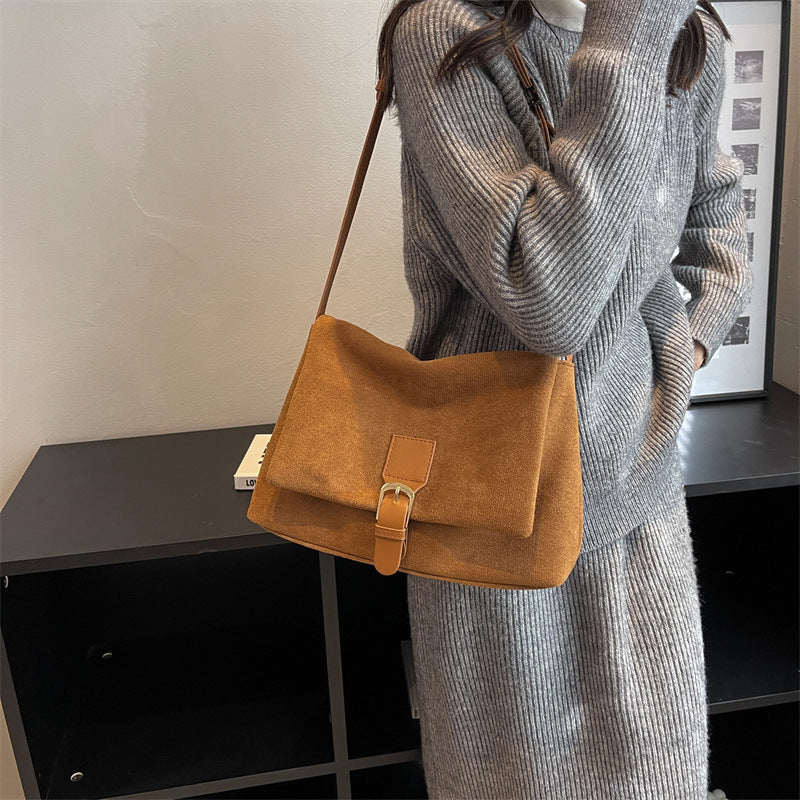 Women's Vintage Nubuck Suede Commuter Bag