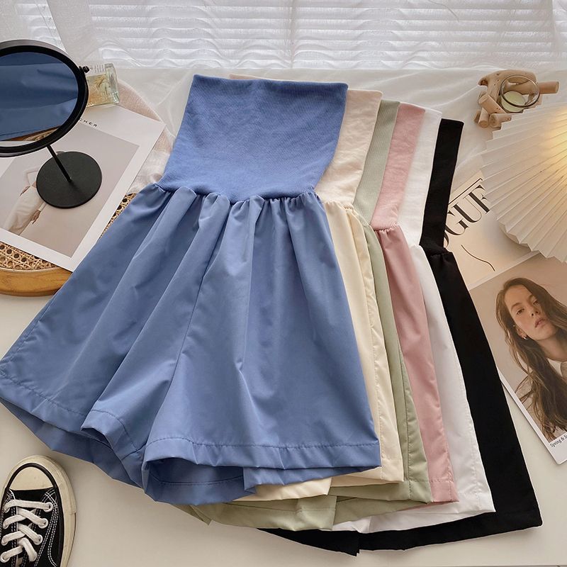 Womens Stylish High-waisted Wide-leg Shorts