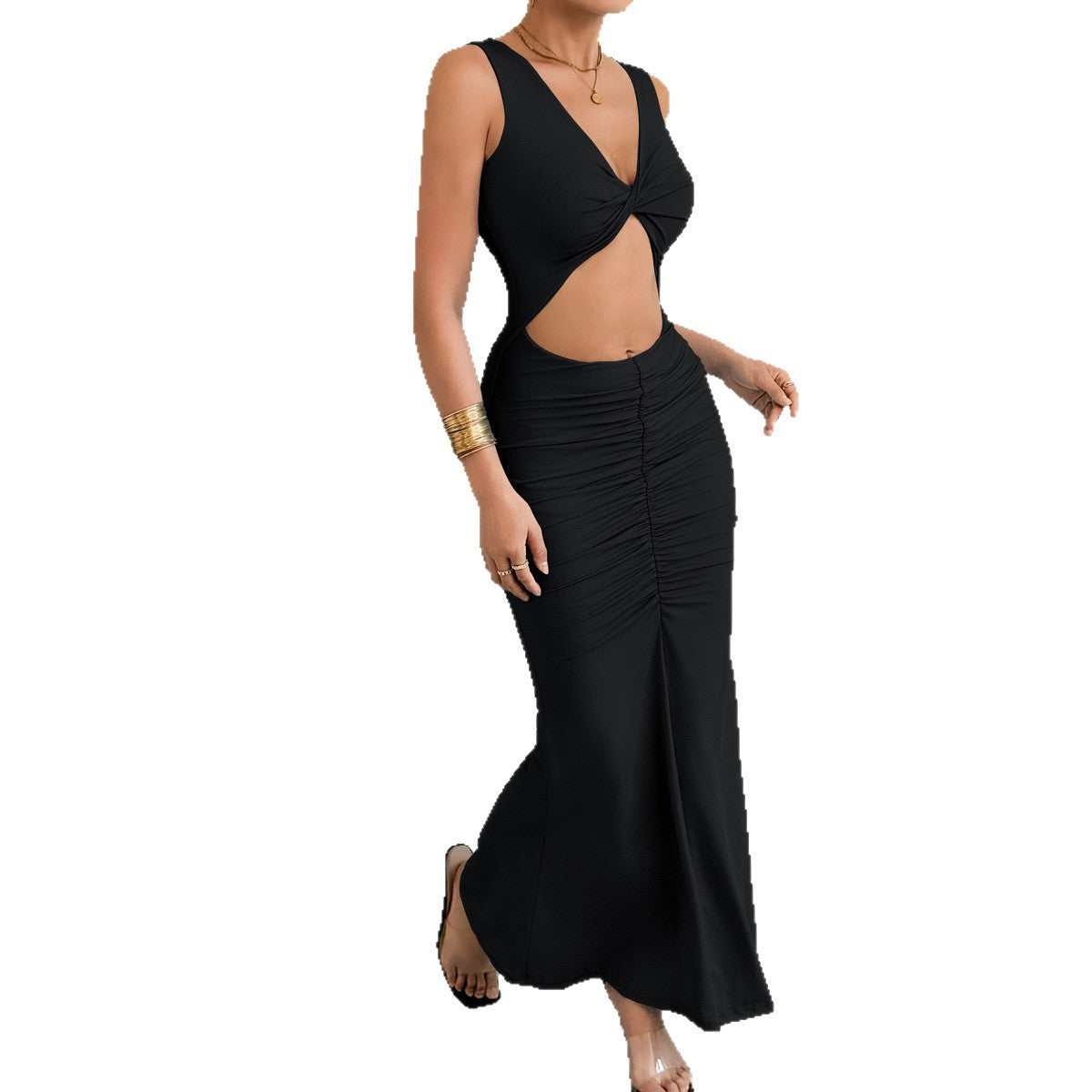 Womens Slim-fit Mermaid-style Bodycon Dress